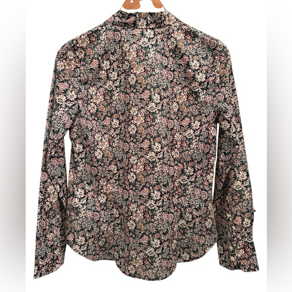 NWT J. Crew Liberty Fabric White Garden Slim Perfect Button Down Shirt Size 4 - Picture 2 of 13